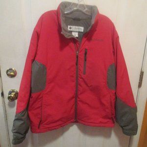 Columbia Men's XL Red Gray Fleece Lined Jacket